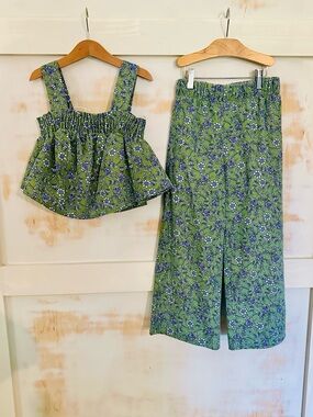 btween Green Floral Two-Piece Matching Set